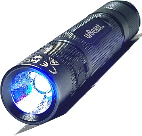 uvBeast Nueva V3 MINI 385-395nm - Linterna UV de luz negra - Ultravioleta de baja contaminación - LED UV de 5 núcleos de grado profesional de alta