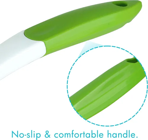 Miniatura 3 de Paquete de 2 cepillos de cocina verde para limpiar platos, ollas, fregadero y baño con mango largo cómodo