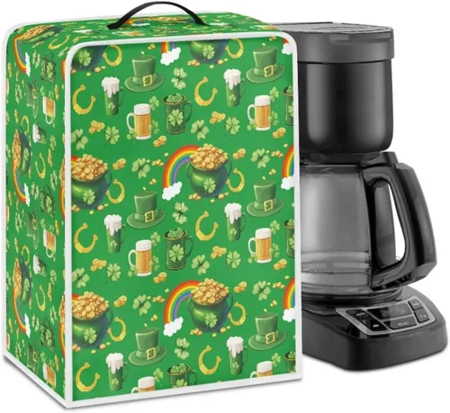 Miniatura 38 de Funda para cafetera, poliéster, azul, se adapta a la mayoría de máquinas de café estándar, protector resistente al polvo, huellas dactilares