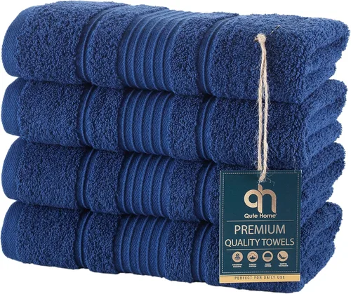Miniatura 35 de Juego de 4 toallas de baño, 100% algodón turco prémium, toallas turcas de alta calidad para baño, de secado rápido, suaves y absorbentes, incluye 4