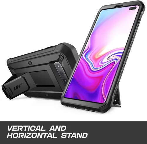 Miniatura 2 de SUPCASE Funda para Samsung Galaxy S10 Plus con Satnd (Unicorn Beetle Pro), [clip de cinturón integrado] Funda protectora resistente a prueba
