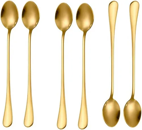 Miniatura 11 de Wesdxc56 Demitasse - Cucharas de café expreso, mini cuchara de café, cucharas pequeñas de acero inoxidable de 5.5 pulgadas para postre, juego de 6