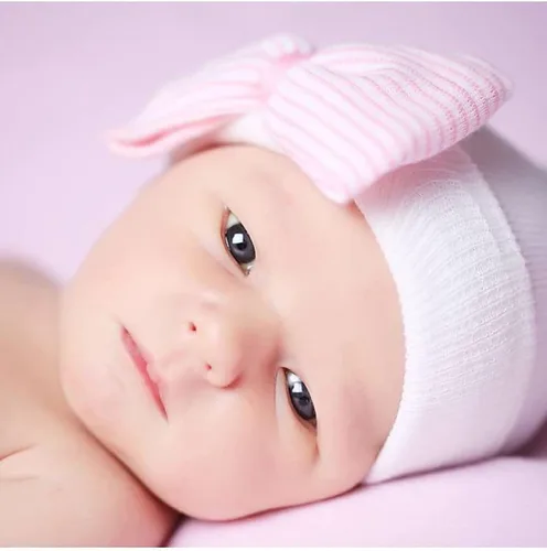 Miniatura 6 de Zando Gorro de hospital para recién nacidos con lazo grande gorro de invierno para bebés sombreros de recién nacidos para niñas y niños