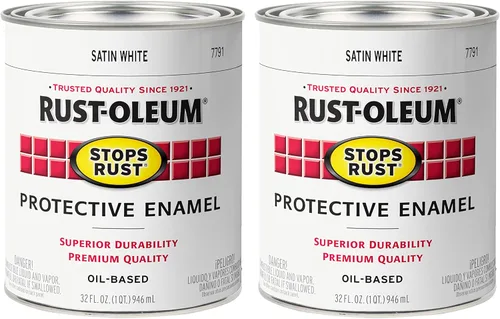 Miniatura 9 de Rust-Oleum 7777730 Stops Rust Pintura con Brocha, Media Pinta, Negro Satinado