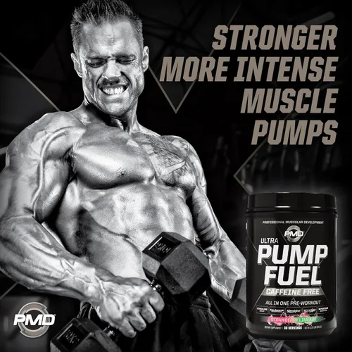 Miniatura 7 de PMD Sports Pump Fuel Ultra Sin Cafeína - Polvo Premium de Preentrenamiento y Bomba Muscular, Mayor Enfoque, Resistencia y Recuperación, Creatina Sin
