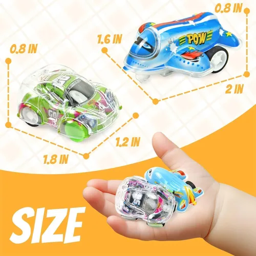 Miniatura 3 de Vileafy 50 autos y aviones de tracción – Juguetes de caja del tesoro a granel para aula, recuerdos de fiesta para niños de 3 a 5 años, premios