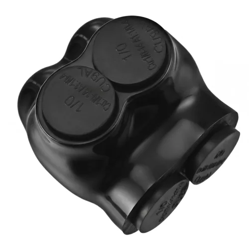 1 unidad de conectores de cable múltiple aislados, 2 puertos, empalme de entrada única, conector de alimentación eléctrica, terminales de