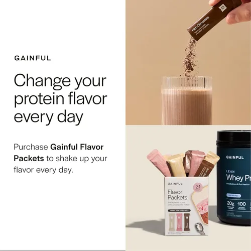 Miniatura 4 de Gainful Everyday Whey Protein en polvo, 23g de proteína por porción, sin sabor, apoya el crecimiento muscular, la recuperación y la nutrición
