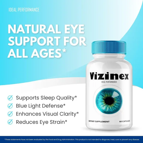 Miniatura 6 de Vizinex - Cápsulas de suplementos para la salud ocular, píldoras de vitaminas oficiales Vizinex para ojos, extra fuerte, todo natural