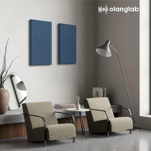 Miniatura 3 de Olanglab Paneles de Pared Acústicos de Fibra de Vidrio Paquete de 4, 11.8'' x 23.6'' Paneles de Sonido, Paneles Insonorizantes Envueltos en Tela