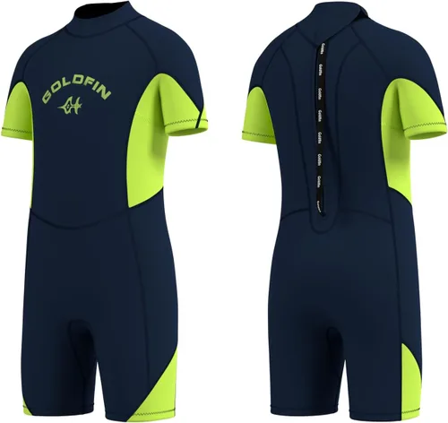 Miniatura 8 de Goldfin Traje de neopreno para niños y niñas, 0.118 in de neopreno con cremallera trasera que mantiene el calor para agua fría, natación, buceo