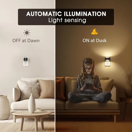 Miniatura 3 de Briignite - Luz nocturna LED enchufable en la pared - Luz nocturna regulable con diseño de burbuja 3000K/4000K/5000K y 3 niveles de brillo