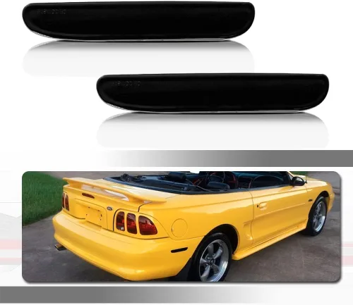 Miniatura 11 de Kit de luces LED Tonsya con lente ahumada negra para Ford Mustang V6 GT Cobra SVT 1994 1995 1996 1997 1998, lámpara de marca lateral del parachoques