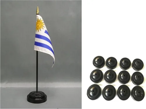 Miniatura 88 de Paquete de 12 banderas de escritorio de oficina en miniatura de poliéster Afganistán de 4 x 6 pulgadas y pequeñas banderas de mesa, 1 docena de mini