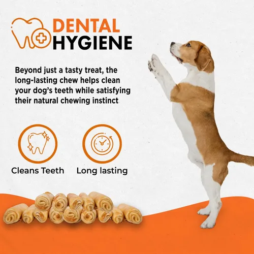 Miniatura 5 de Canine Naturals Receta de pollo masticable, golosinas para perros sin cuero crudo, hechas de pollo criado en Estados Unidos, totalmente natural