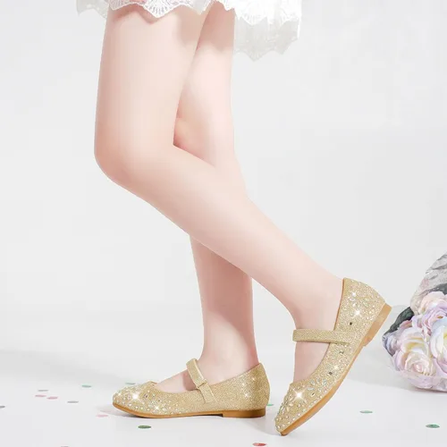 Miniatura 8 de Furdeour Zapatos de vestir para niñas, zapatos de ballet de princesa con purpurina para boda, fiesta, boda, fiesta, dama de honor, zapatos planos
