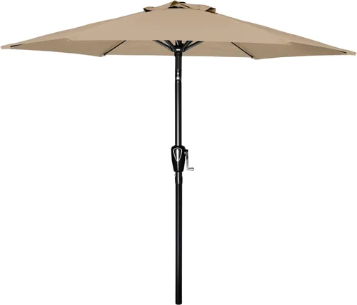 Miniatura 11 de Simple Deluxe - Paraguas de 9 pies para patio al aire libre, mesa de mercado, para jardín con botón de inclinación y manivela Turquesa