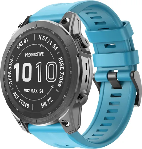 Miniatura 13 de OVERSTEP Compatible con Fenix 7X Band, correa de reloj de silicona suave de 1.024 in de ancho para Garmin Fenix 5X/Fenix 5X Plus/Fenix 6X/Fenix 6X