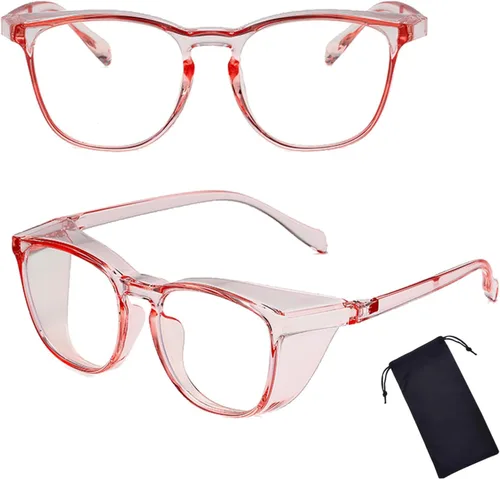 Gafas de seguridad para hombres y mujeres, gafas de seguridad antivaho cómodas, bloqueo de luz azul, protección UV, enfermeras adultas