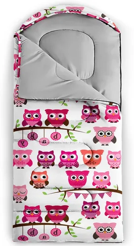 Miniatura 6 de AILONEN Saco de dormir de campamento de dibujos animados para niños y niñas, adultos, ligero e impermeable, 3 estaciones, clima cálido y frío