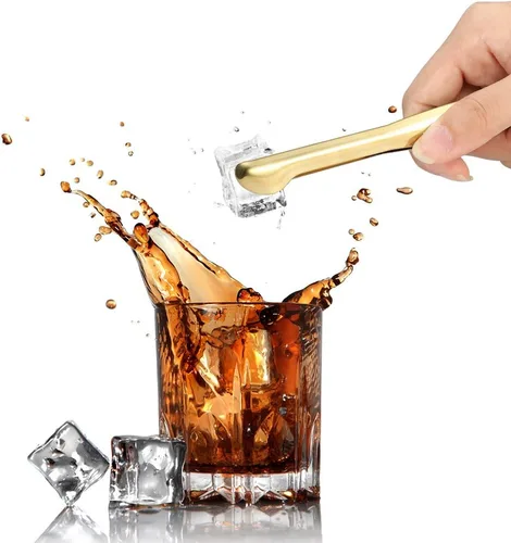 Miniatura 4 de Picowe Juego de 7 mini cucharas de servir, pinzas de aperitivos de 6 pulgadas, pinzas pequeñas de hielo de azúcar para barra de té, café, acero