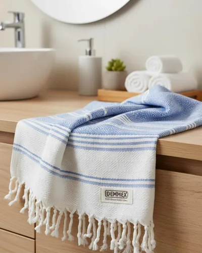 Miniatura 16 de DEMMEX Toallas de mano turcas de algodón orgánico certificado para baño, juego de 2, toallas de cocina y gimnasio, toallas de viaje compactas