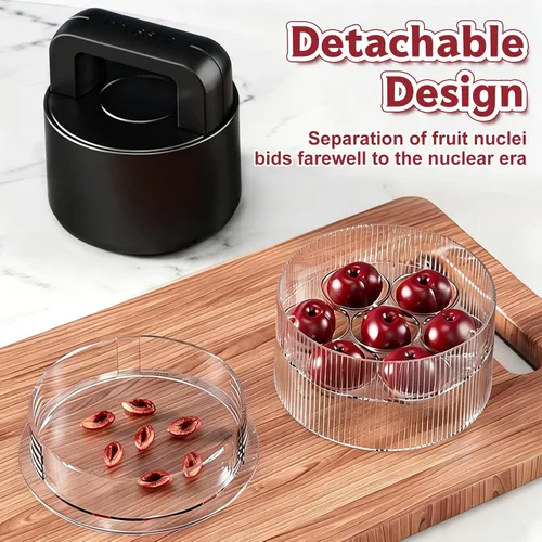 Miniatura 3 de Cherry Pitter, herramienta de descorazonador múltiple 7 en 1 mejorada 2026, ranuras extra grandes de 1.5 pulgadas para cerezas, apto