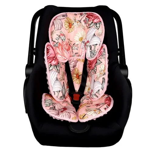 Almohada de apoyo para la cabeza del asiento de automóvil infantil rosa, inserto reversible 2 en 1, cojín suave para cochecito, columpio, gorila,