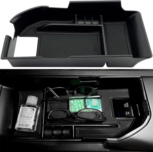 Compatible con Camry XLE o XSE 2018-2021 2022 2023 2024 y Camry LE SE 2020-2023 2024, accesorios de bandeja organizadora de consola central, Negro
