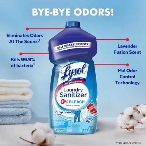 Miniatura 2 de Lysol Desinfectante para ropa, aditivo desinfectante para la ropa, seguro para el color, alternativa al blanqueador, eliminador de olores