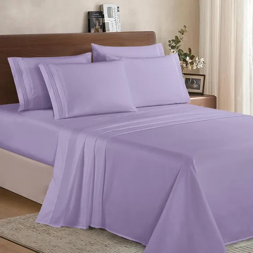Miniatura 2 de Elegant Comfort - Juego de ropa de cama resistente a arrugas y decoloración más acogedor, sábana bajera elástica en todo el contorno, bolsillo