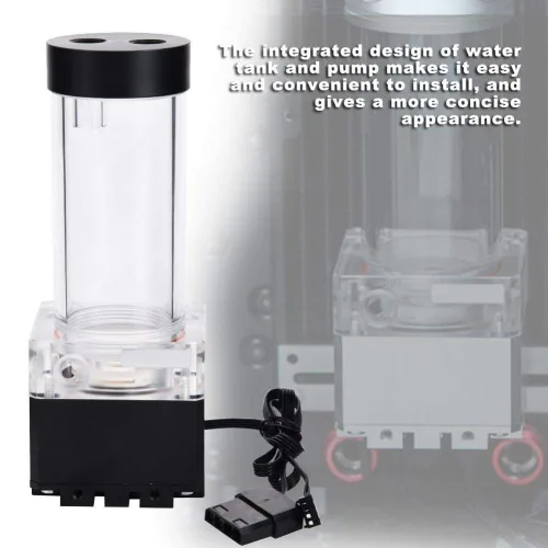 Miniatura 6 de Juego de depósito de bomba de refrigeración por agua de CPU de 8 W, 7 V, combo de depósito de bomba de 800L/H de 13.1 ft, puerto de rosca G de 1/4