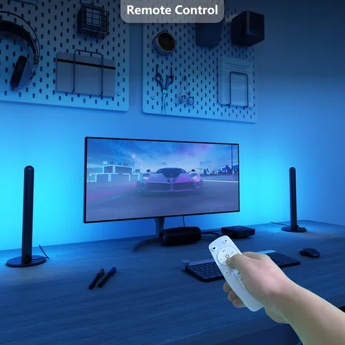 Miniatura 5 de LAMPAOUS Barras de luz LED inteligentes, funcionan con Alexa y Google Assistant, retroiluminación RGBCW WiFi TV con modos de escena y música