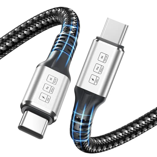 Miniatura 8 de Cable Thunderbolt 4, cable USB C a USB C de 240 W soporta transferencia de fecha de 40 Gbps, pantalla 8K y 4K, cable Thunderbolt4 a USB C de 6.6