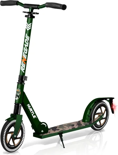 Miniatura 10 de Hurtle Renegade Kick Scooter for Kids, Teenagers & Adults - 2-Wheel Folding Scooter with Adjustable T-Bar Handlebar - Alloy Anti-Slip Deck Graffiti