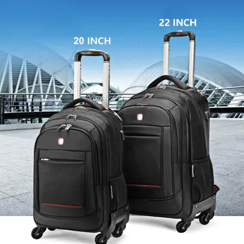 Miniatura 6 de star cloud Serie de mochilas con ruedas SC, Mochila con ruedas negras, Mochila con ruedas de 4 ruedas