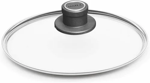 Miniatura 8 de Woll Vidrio templado con borde de acero inoxidable y perilla ventilada tapa redonda, 11 3/4 pulgadas, transparente