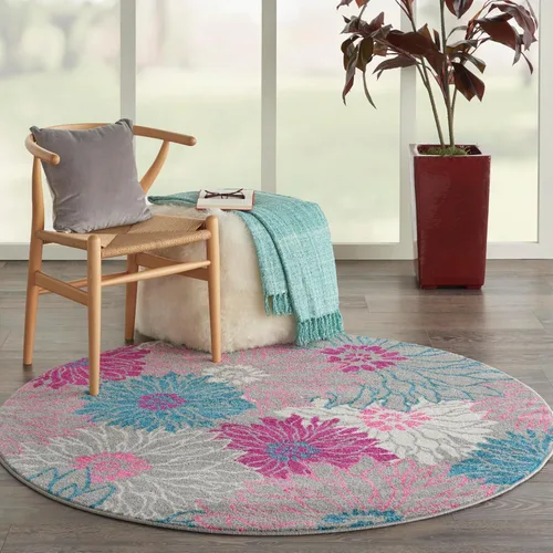 Miniatura 32 de Nourison Passion - Alfombra azul, de 6 pies, 7 pulgadas x 9 pies, 6 pulgadas, floral, campestre, fácil de limpiar, no desprende pelo