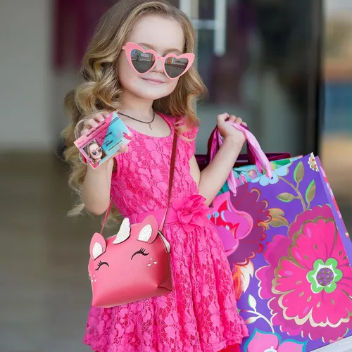 Miniatura 6 de Maquillaje de simulación para niños pequeños de 3 a 5 años, monederos para niñas de 4 a 6 años, monederos para niñas pequeñas con accesorios