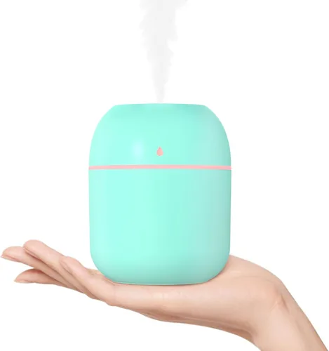Humidificador pequeño portátil, humidificador de escritorio personal USB para automóvil, oficina, dormitorio, apagado automático, 2 modos de niebla,