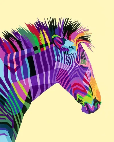 Miniatura 2 de Ravensburger CreArt Funky Zebra - Pintura por números para adultos, kits de manualidades para adultos y niños a partir de 12 años