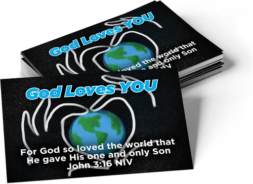 Miniatura 8 de God is Love, 1 Juan 4:8, paquete a granel de 25 tarjetas de afirmación cristiana de las Escrituras para niños, tarjetas de memoria bíblica