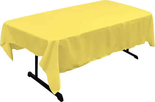 Miniatura 60 de LA Linen Mantel rectangular lavable de popelín de poliéster, resistente a las manchas y a las arrugas, cubierta de mesa 60x84, mantel de tela