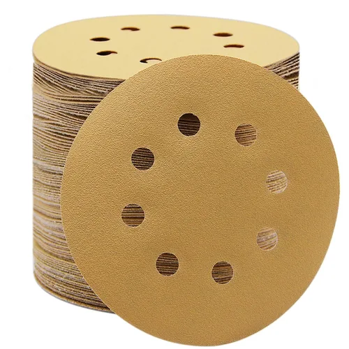 Miniatura 7 de Discos de lija de 5 pulgadas con 8 agujeros de gancho y bucle, discos de lija orbital, juego de papel de lija redondo de 100 piezas, incluye granos