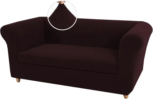 Miniatura 47 de UNBBRRL Funda de sofá Chesterfield de jacquard elástico, fundas de cojín gruesas para sofá, protector de muebles para sala de estar