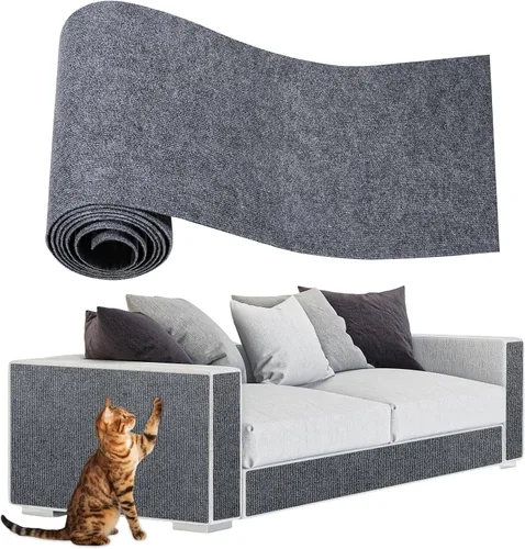 Miniatura 13 de ENONCI Protector de esquina de pared de sofá de 23.6 x 15.8 pulgadas para gatos de interior, protector de muebles antiarañazos contra arañazos