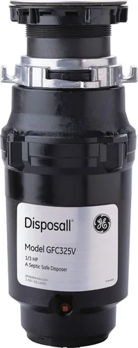 GE Disposall - Triturador de basura con alimentación continua, motor de 1/3 caballo de fuerza, bueno para moler: pasta cocida y cáscaras de frutas,