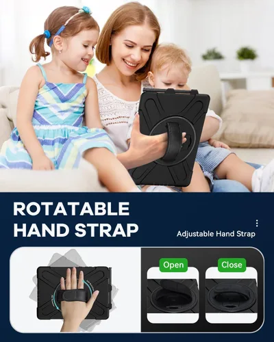 Miniatura 3 de Funda para tableta con función de atril, correa de mano y correa para el hombro (funda para iPad 2/3/4)