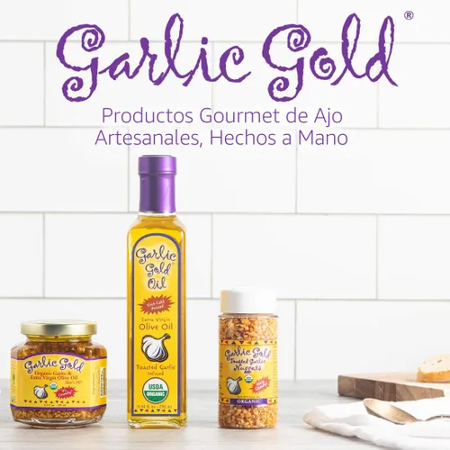 Miniatura 6 de Garlic Gold Aceite de oliva virgen extra infundido con ajo, certificado orgánico USDA premium, bajo FODMAP, prensado en frío (8.44 onzas líquidas)