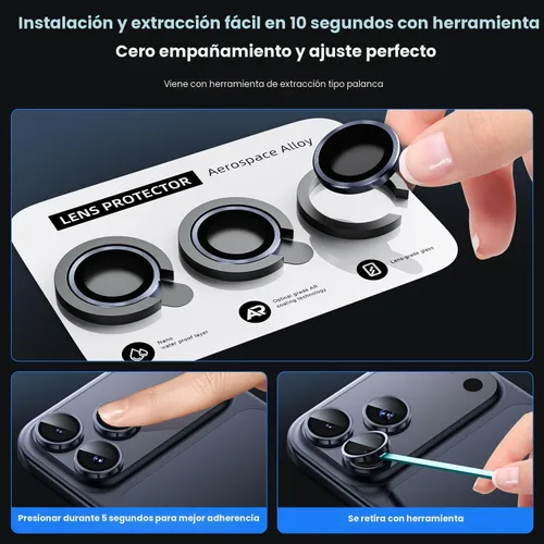 Miniatura 6 de WSKEN Protector de lente de cámara para iPhone 17 Pro/iPhone 17 Pro Max - [Modo de disparo original] Protector de pantalla de cámara de vidrio